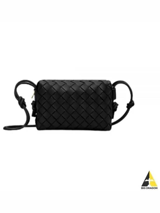 Mini Leather Loop Cross Bag Black - BOTTEGA VENETA - BALAAN 2