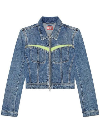 De-Simmy-Hs-S Denim Jacket Blue - DIESEL - BALAAN 1