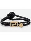 Greca Leather Bracelet Black - VERSACE - BALAAN 2