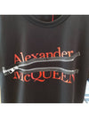 logo zipper short sleeve t-shirt black - ALEXANDER MCQUEEN - BALAAN.