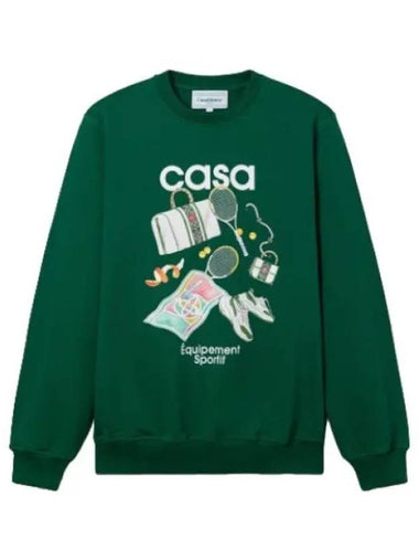 Equipment Sportif Printed Unisex Sweatshirt Evergreen - CASABLANCA - BALAAN 1