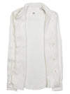 Slim Fit Long Sleeve Shirt Ivory - AMI - BALAAN 10