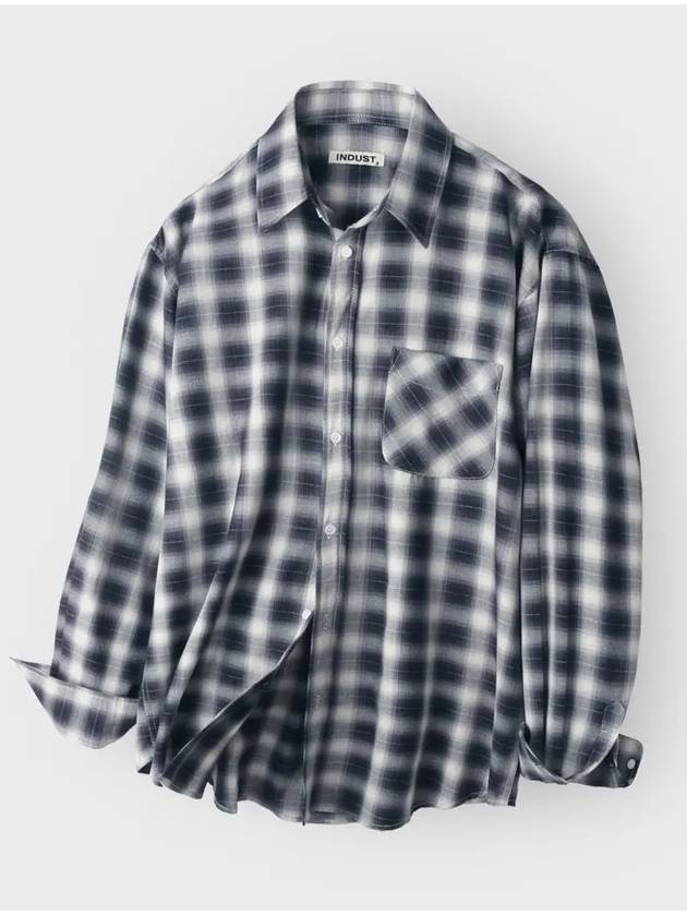 Flannel check shirt navy - INDUST - BALAAN 5