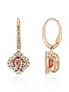 Una Sparkling Dance Clover Drop Earrings Pink Rose Gold - SWAROVSKI - BALAAN 3