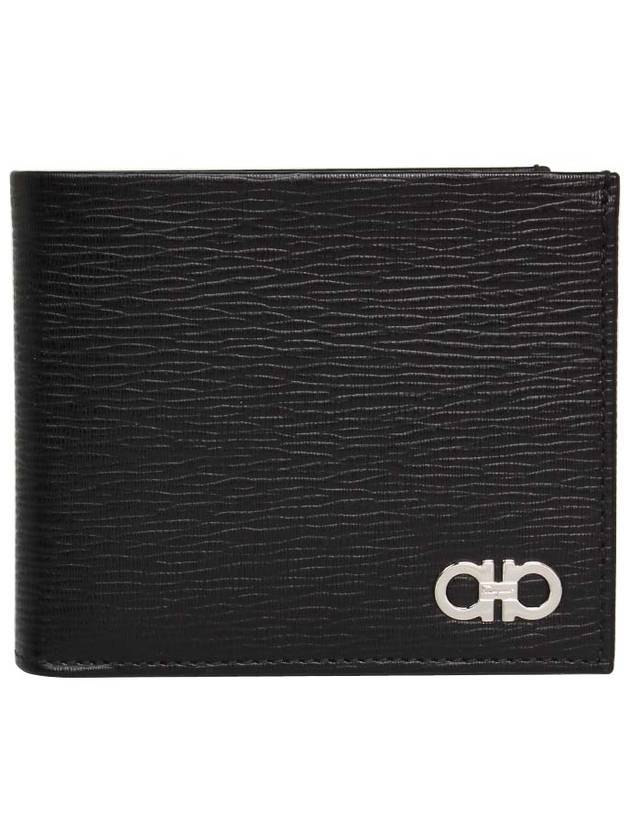 Gancini Half Wallet Black - SALVATORE FERRAGAMO - BALAAN 2