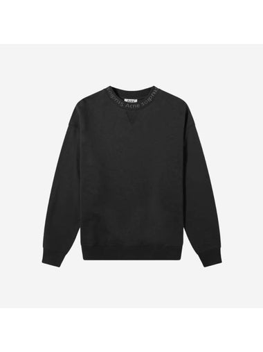 Studios Flogo Crew Neck Sweatshirt Black - ACNE STUDIOS - BALAAN 1