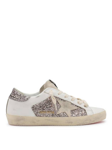 Superstar Glitter Low Top Sneakers Silver White - GOLDEN GOOSE - BALAAN 1