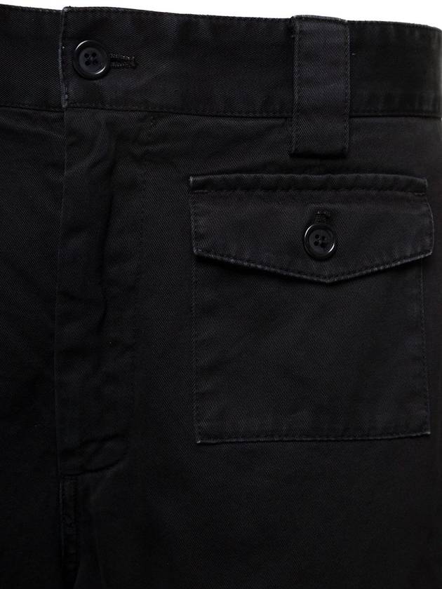 Pocket Cargo Straight Pants Black - DOLCE&GABBANA - BALAAN 4