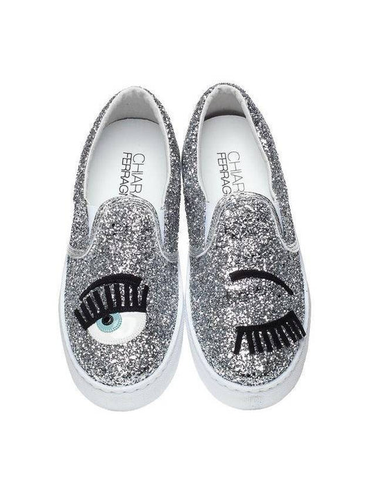 Wink glitter slip on sneakers size 35 CF577 - CHIARA FERRAGNI - BALAAN 1