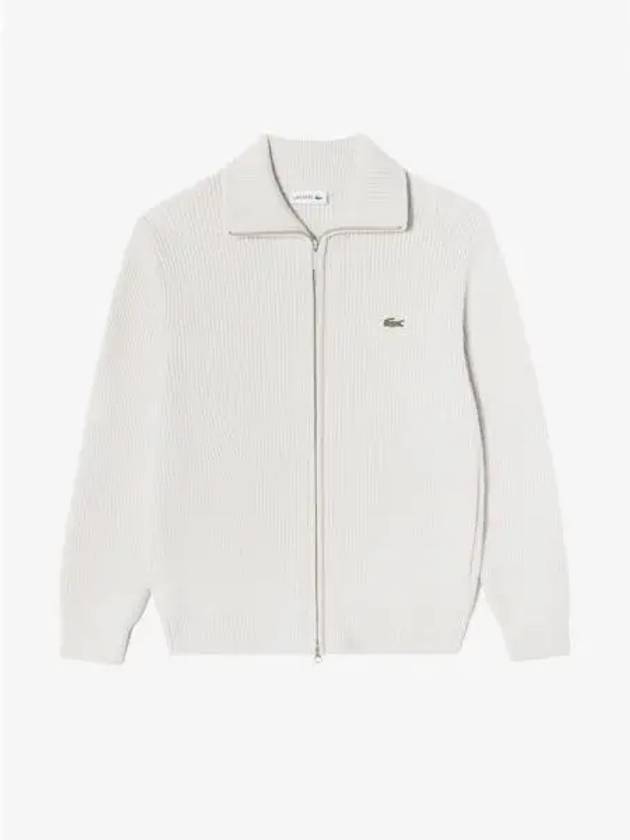 Men s rib tissue full zip up spring and fall cardigan AH055E 54N BUQ Domestic product GQ2N24091081755 - LACOSTE - BALAAN 1