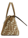 Roll FF Jacquard Small Tote Bag Beige - FENDI - BALAAN 3