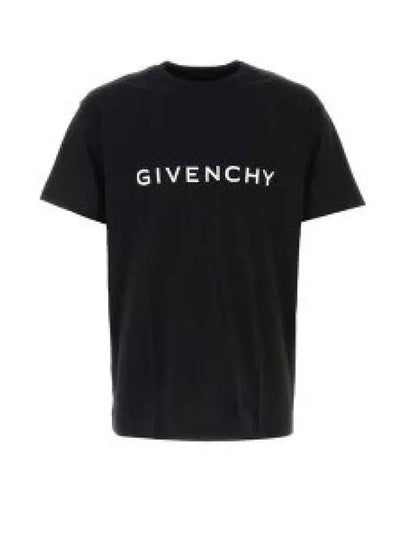 Logo Oversized Fit Cotton Short Sleeve T-Shirt Black - GIVENCHY - BALAAN 2