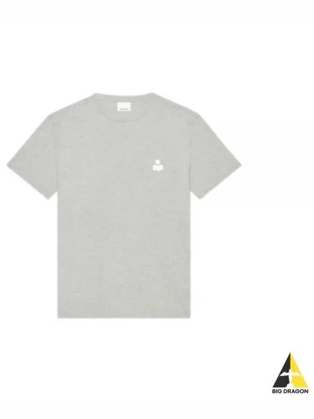 Zafferh Logo Cotton Short Sleeve T-Shirt Grey - ISABEL MARANT - BALAAN 2