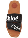 Woody Logo Flat Mule Slippers Black - CHLOE - BALAAN 5