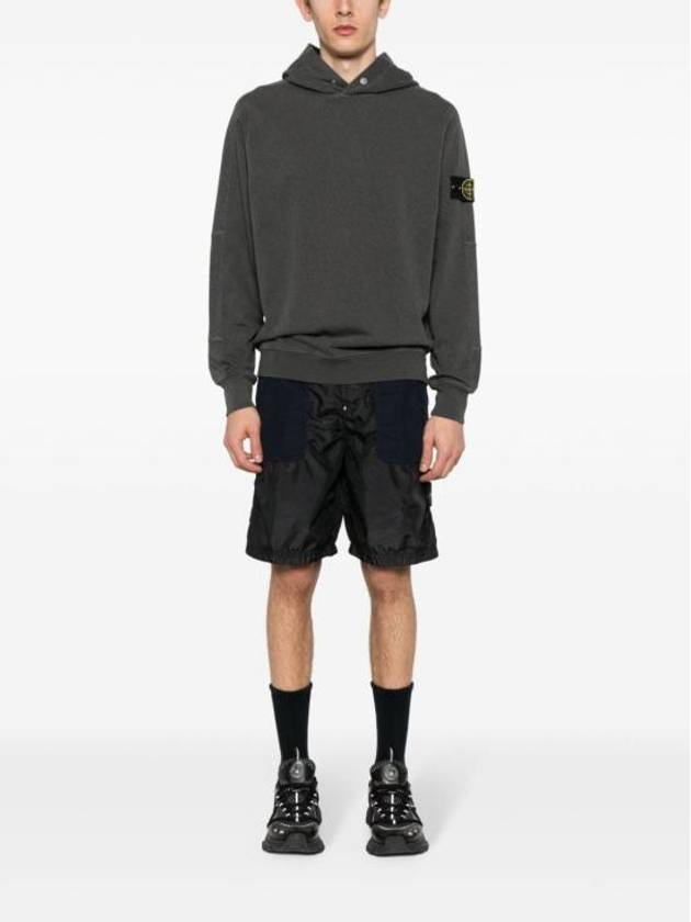 Compass Badge Cotton Hoodie Dark Grey - STONE ISLAND - BALAAN 6