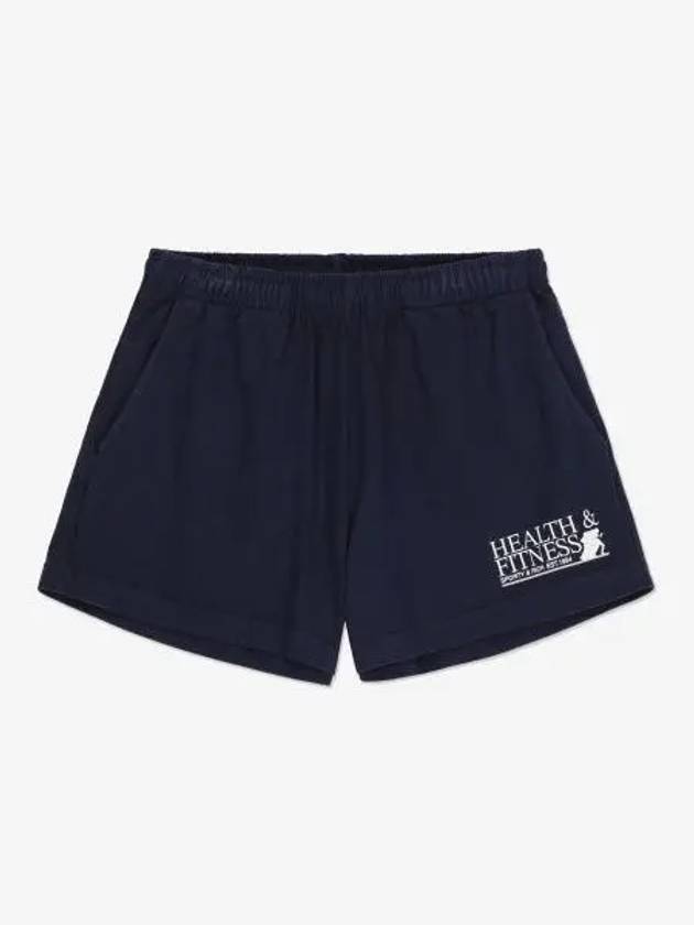 Women's Logo Print Shorts Navy - SPORTY & RICH - BALAAN 1