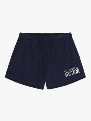 Women's Logo Print Shorts Pants Navy SH861NA LOGO PRINT SHORTS PANTS - SPORTY & RICH - BALAAN 1