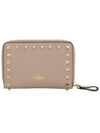 Rockstud Coin Zipper Medium Wallet Pink - VALENTINO - BALAAN 3