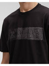 Logo Stamp Printed Short Sleeve T-shirt Black - CP COMPANY - BALAAN 6