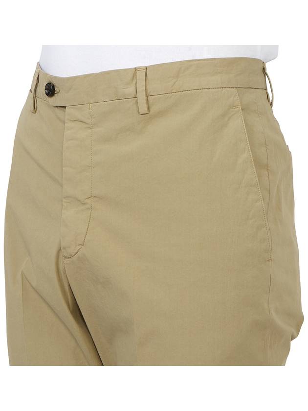 Men's Cotton Blend Straight Pants Beige - DRUMOHR - BALAAN 9