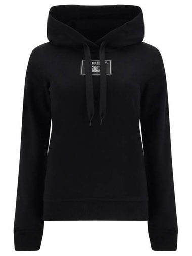 WoMen's Prorsum Label Cotton Hoodie Black - BURBERRY - BALAAN 1