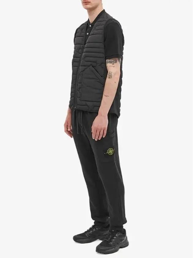 Waffen Patch Cotton Fleece Track Pants Black - STONE ISLAND - BALAAN 5