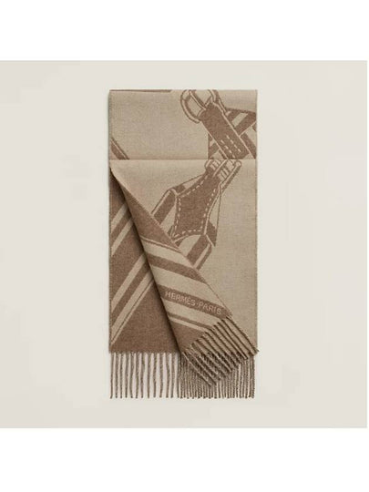 Sangles En Zig Zag Muffler Marron Glace - HERMES - BALAAN 2