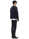 Classic V-Neck 4 Bar Stripe Cardigan Navy - THOM BROWNE - BALAAN 7