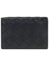 Intrecciato Flap Business Card Wallet Black - BOTTEGA VENETA - BALAAN 5