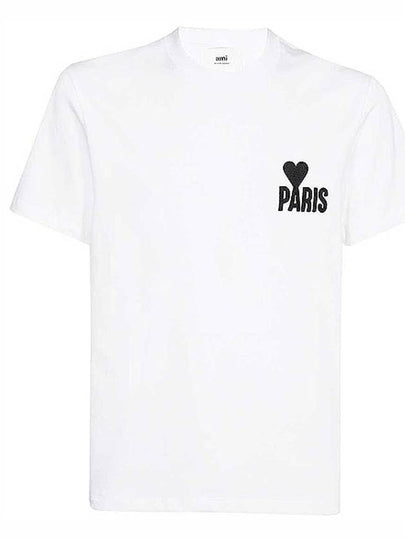 Paris de Coeur T-Shirt White - AMI - BALAAN 2