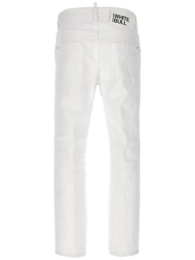 Denim Straight Pants S72LB0702STN833100 White - DSQUARED2 - BALAAN 3