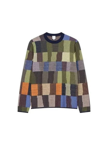 Ribbed multi check wool knit 271835 - PAUL SMITH - BALAAN 1