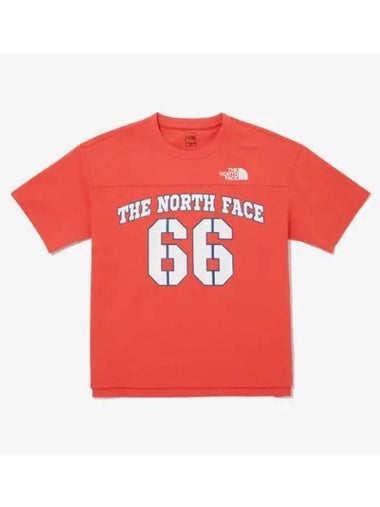 The North Face KIDS Active Buddy Short Sleeve Round Tee NT7UQ06S RED - THE NORTH FACE - BALAAN 1