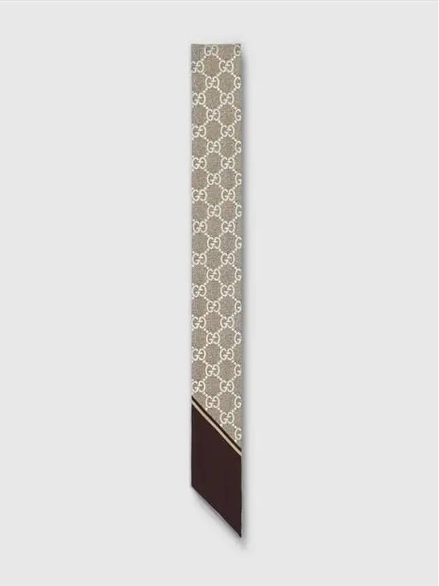 GG Silk Neck Bow Scarf Camel - GUCCI - BALAAN 2