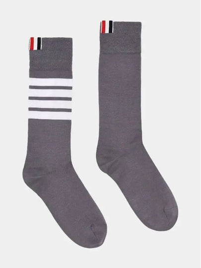 Striped Socks Medium Grey - THOM BROWNE - BALAAN 2