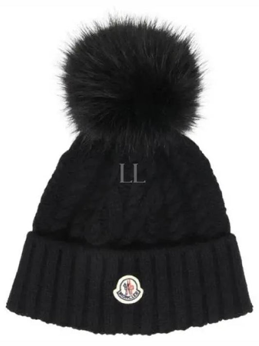 104223 Pom Beanie 3B00018 M1127 999 - MONCLER - BALAAN 1