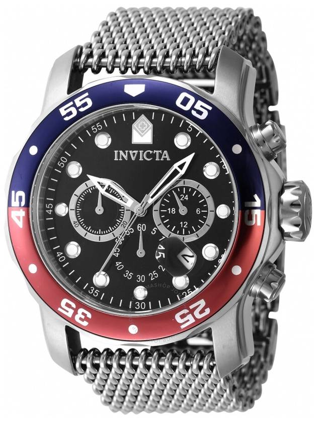 Invicta Pro Diver Chronograph GMT Quartz Black Dial Pepsi Bezel Men's Watch 47630 - INVICTA - BALAAN 1