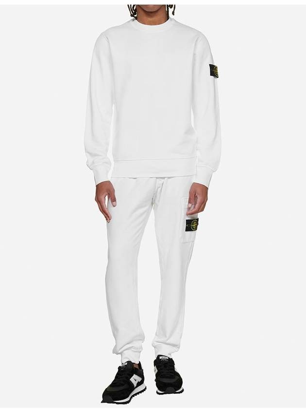 Waffen Patch Cotton Fleece Track Pants White - STONE ISLAND - BALAAN 6