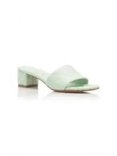 Amy Intrecciato Motif Leather Mule Heel Mint - BOTTEGA VENETA - BALAAN 2