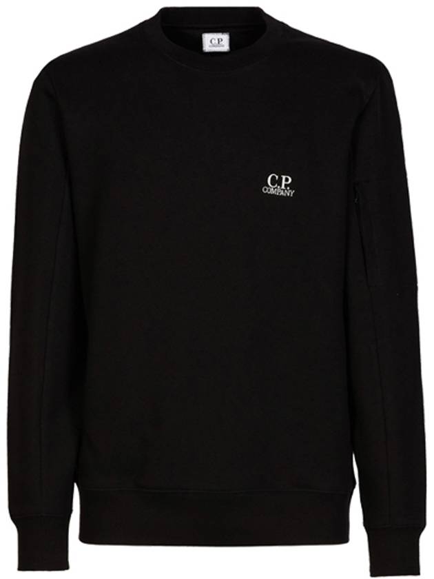 Diagonal Raised Sweatshirt Black - CP COMPANY - BALAAN 2