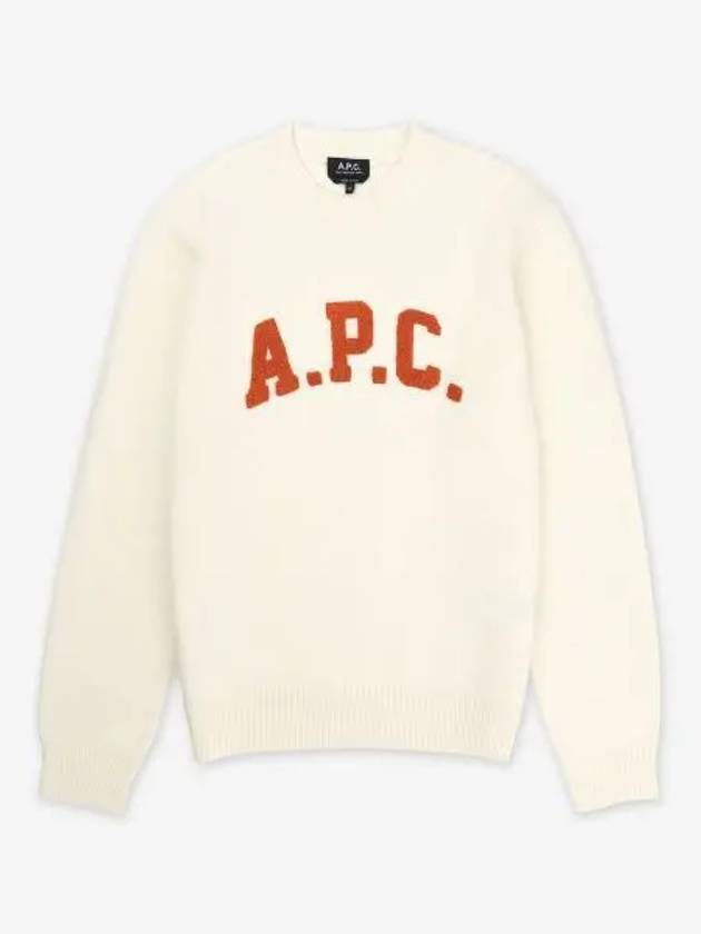 Joshua Logo Knit Top Ecru - A.P.C. - BALAAN 2