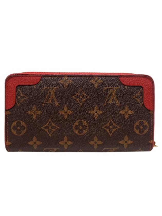 M61854 Monogram Canvas Cherry Leather Trim Retiro Wallet Long - LOUIS VUITTON - BALAAN 3