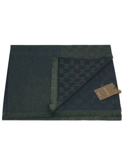 GG Microssima Two-Tone Wool Muffler Navy - GUCCI - BALAAN 2