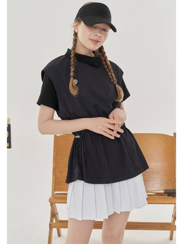 LIGHTWEIGHT STRETCH COLLARED VESTBlack - PLAYBOO - BALAAN 1