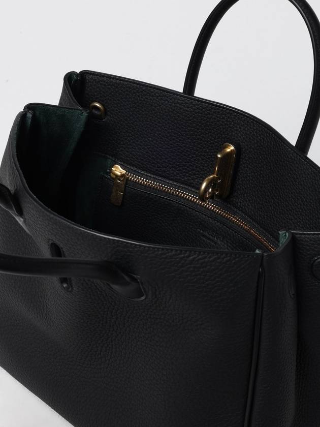 Rocking Horse Small Leather Tote Bag Black - BURBERRY - BALAAN 6