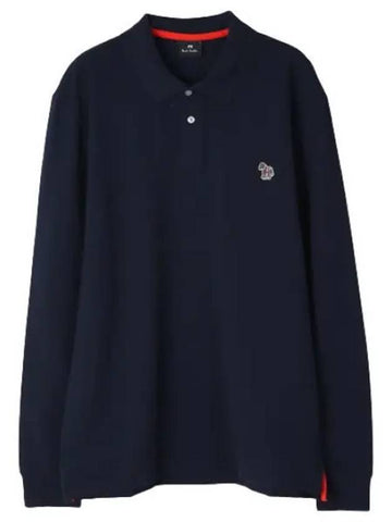 Regular fit zebra patch long sleeve polo shirt collar - PAUL SMITH - BALAAN 1