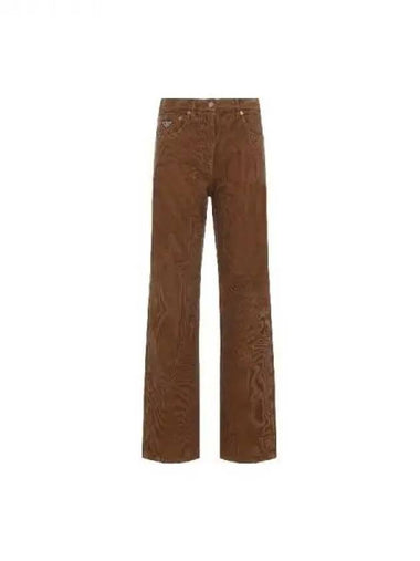 Logo label corduroy pants 271723 - PRADA - BALAAN 1