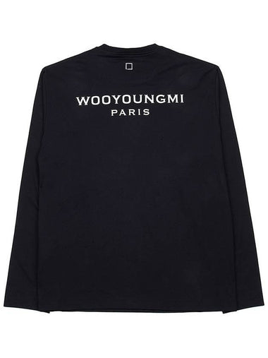 Cotton Back Logo Long Sleeve T-Shirt Black - WOOYOUNGMI - BALAAN 1