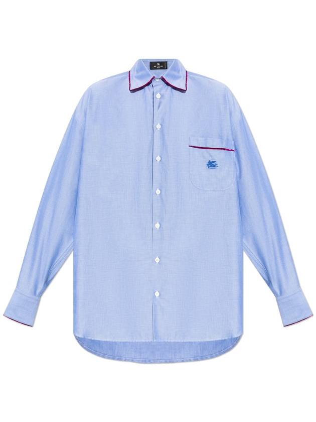 Etro Shirt With Logo, Women's, Blue - ETRO - BALAAN 1