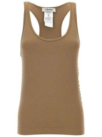 FORTUNA logo sleeveless top brown 2429946011 008 - MAX MARA - BALAAN 1